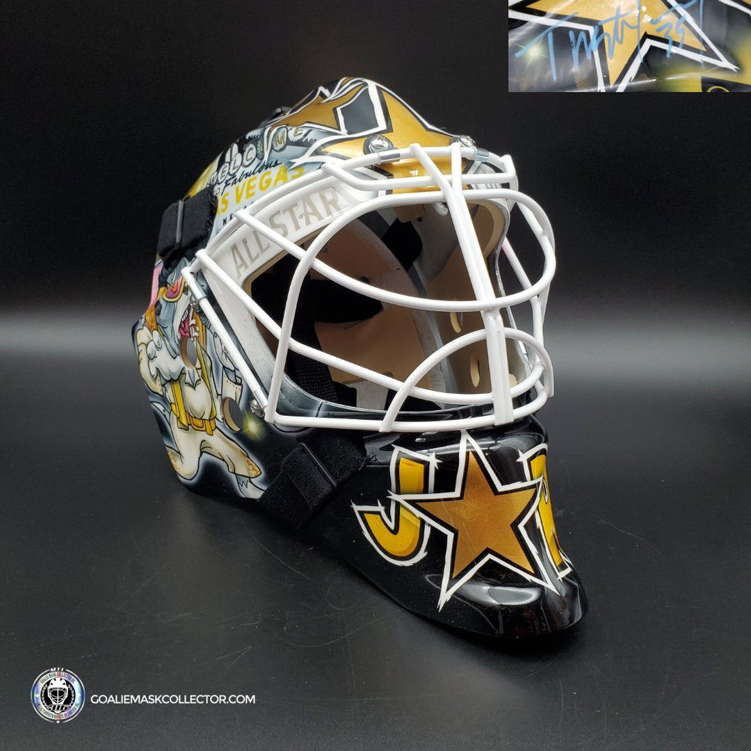 Tristan Jarry Signed Goalie Mask Pittsburgh All Star Las Vegas 2022 Signature Edition. Goalie Mask Collector.