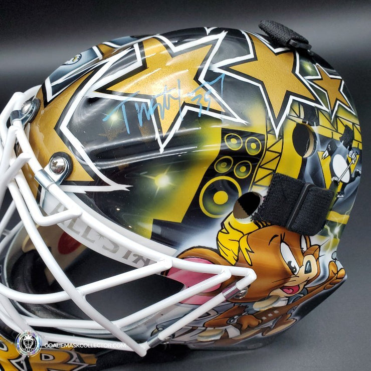 Tristan Jarry Signed Goalie Mask Pittsburgh All-Star Las Vegas 2022 Si –  Goalie Mask Collector