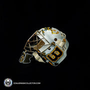 Tuukka Rask Unsigned Goalie Mask Winter Classic Boston Fighting Irish Notre Dame + 24k Gold Plated Grill