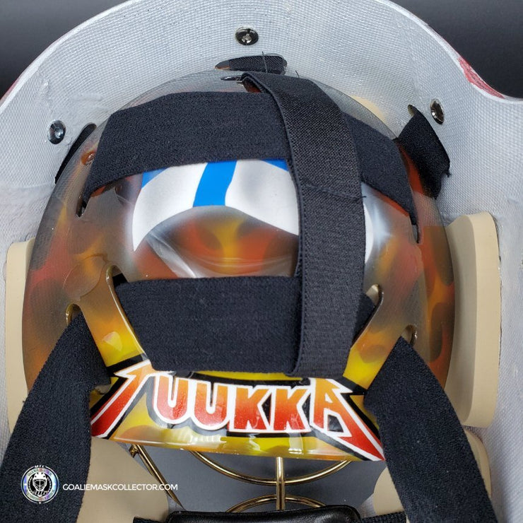 Tuukka Rask Unsigned Goalie Mask Boston Tribute + 24k Gold Plated Grill