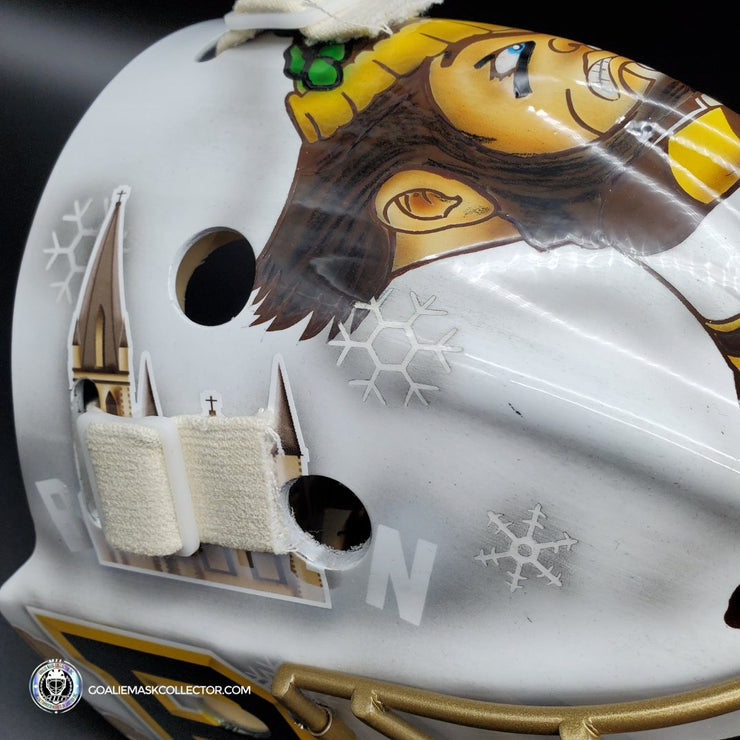 Tuukka Rask Unsigned Goalie Mask Winter Classic Boston Fighting Irish Notre Dame