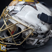 Tuukka Rask Unsigned Goalie Mask Winter Classic Boston New England Patriots 2016 + 24k Gold Grill Optional