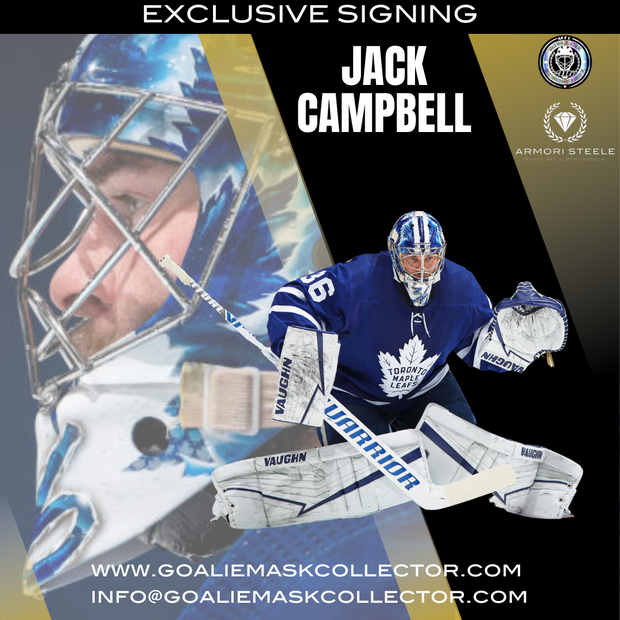 Upcoming Signing: Jack Campbell Signed Goalie Mask Toronto Tribute Signature Edition Autographed - COMPLETED