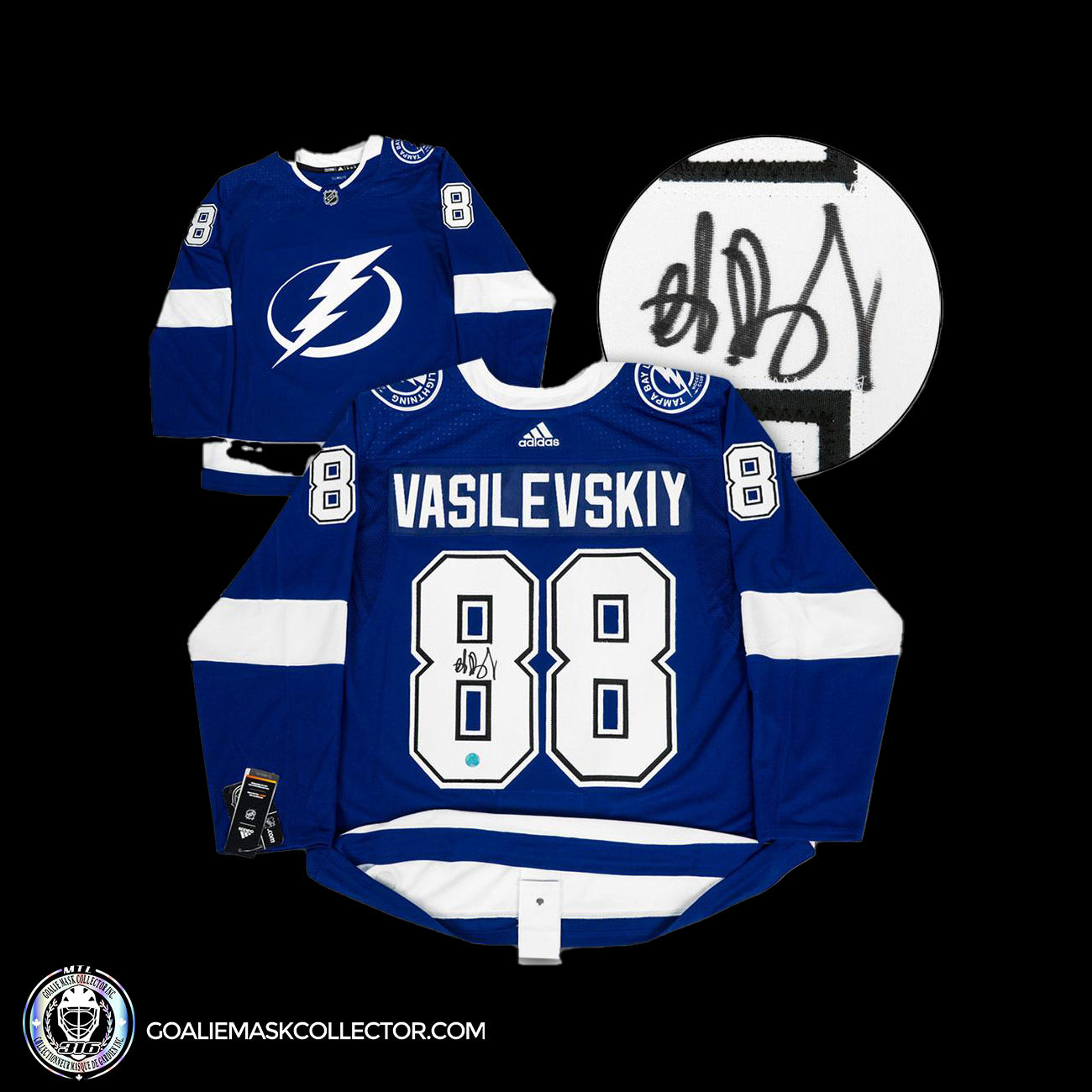 Andrei Vasilevskiy Tampa Bay Lightning Autographed Blue Adidas