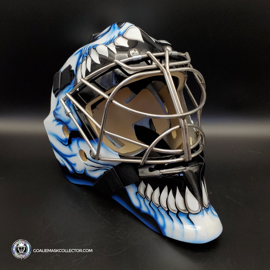 Vesa Toskala Goalie Mask Unsigned Toronto Skull Tribute