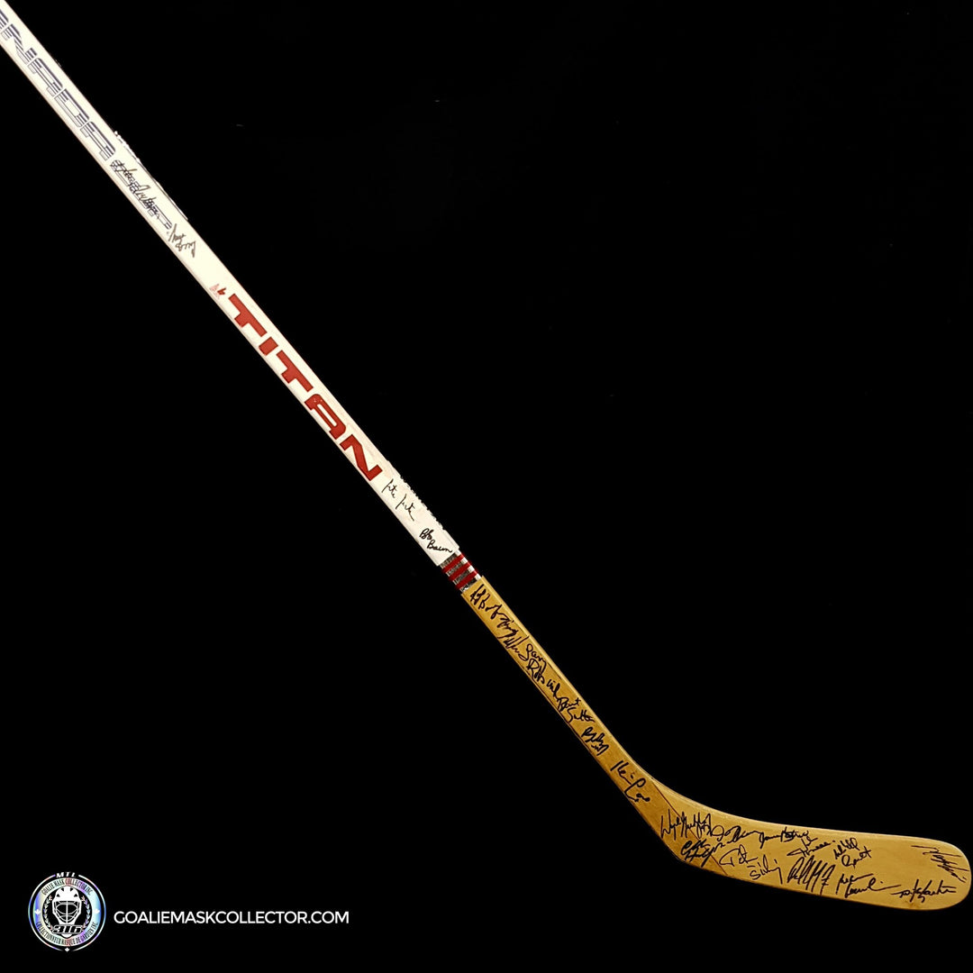 Wayne Gretzky Signed Stick 1984 Canada Cup Game Ready Issued Stick Team Signed 21x Autographs JUL 13, 1984. Goalie Mask Collector.