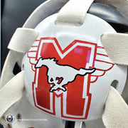 Youngblood Red & White Unsigned Goalie Mask Hamilton Mustangs Vintage Premium