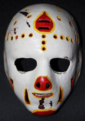 Doug Favell Goalie Mask Game Worn Used 1970 Philadelphia Flyers 1st Ever Painted in NHL History By Earl Higgins - SOLD