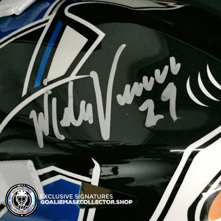 MIKE VERNON SIGNED AUTOGRAPHED GOALIE MASK SAN JOSE AS EDITION