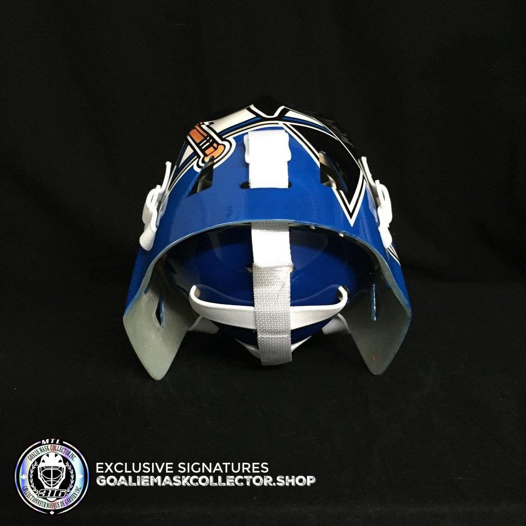 Mike Vernon Signed Goalie Mask San Jose V1 Deep Blue Signature