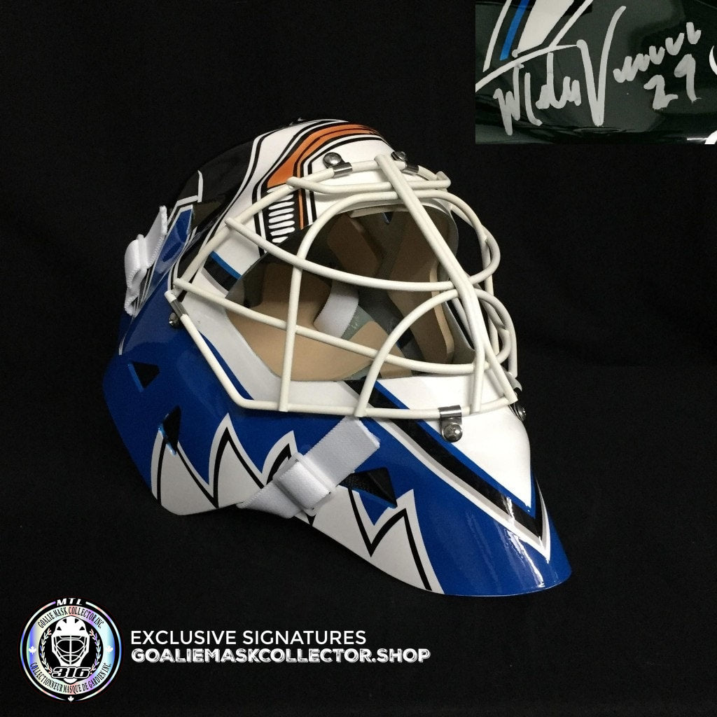 MIKE VERNON SIGNED AUTOGRAPHED GOALIE MASK SAN JOSE AS EDITION