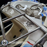 "SUPER HOF" PARENT + GIACOMIN + CHEEVERS + BOWER SIGNED AUTOGRAPHED GOALIE MASK BY DON SCOTT