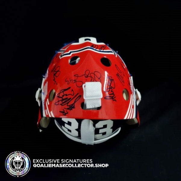 PATRICK ROY AUTOGRAPHED GOALIE MASK 1993 STANLEY CUP MONTREAL CANADIENS TEAM SIGNED- COA