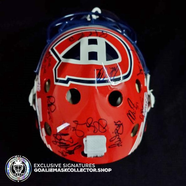 PATRICK ROY AUTOGRAPHED GOALIE MASK 1993 STANLEY CUP MONTREAL CANADIENS TEAM SIGNED- COA