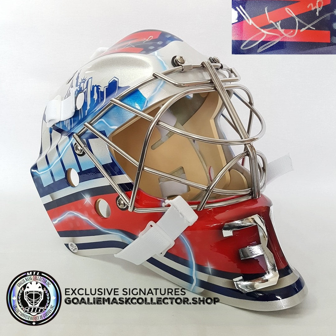 HENRIK LUNDQVIST SIGNED AUTOGRAPHED GOALIE MASK NEW YORK WINTER EDITION - 2018
