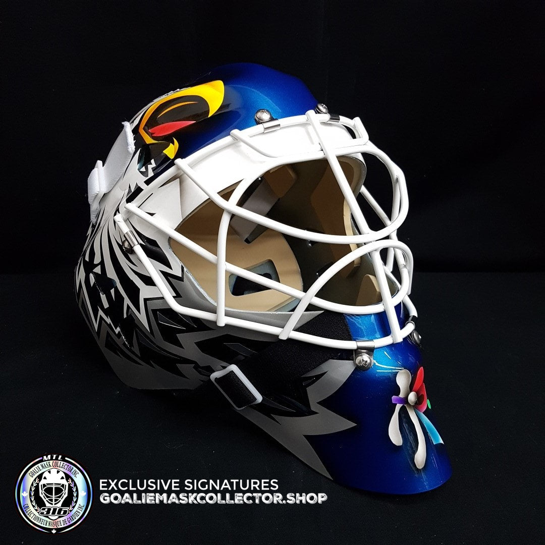 ED BELFOUR  UN-SIGNED GOALIE MASK TORONTO BLUE EAGLE EDITION 