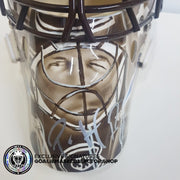 PATRICK ROY SIGNED AUTOGRAPHED GOALIE MASK MONTREAL GREATEST BLACK AND WHITE - SPECIAL 1/1
