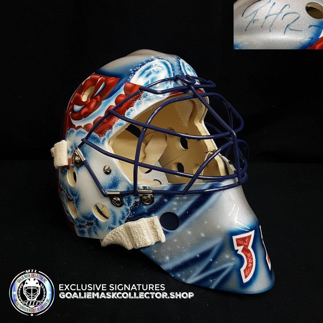 colorado avalanche football helmet PATRICK ROY SIGNED AUTOGRAPHED GOALIE MASK COLORADO AVALANCHE PAINTED – Goalie Mask Collector