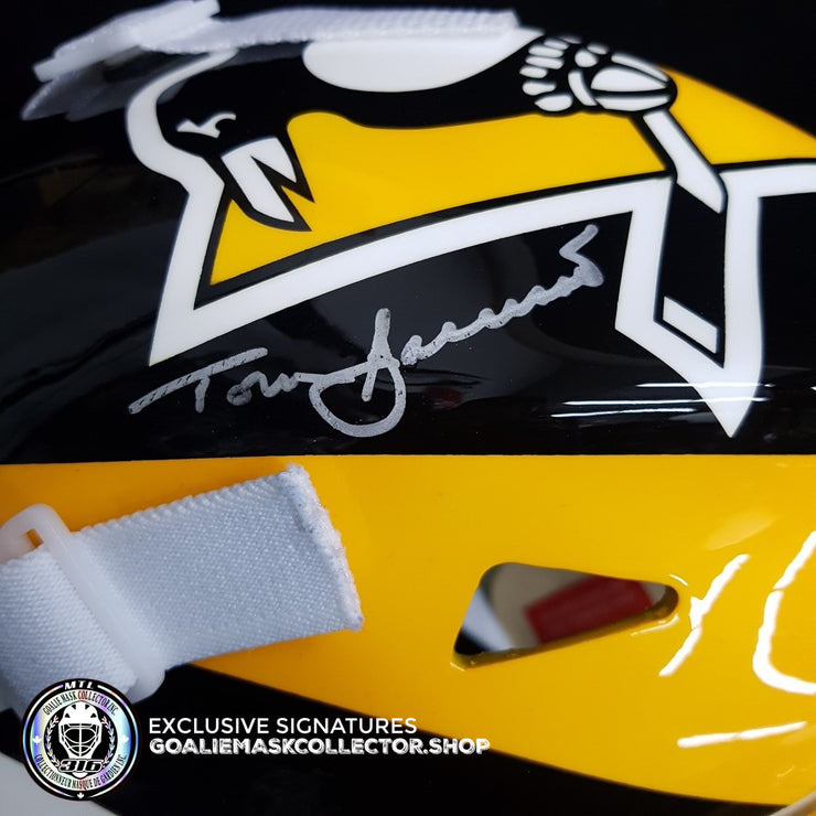 TOM BARRASSO SIGNED AUTOGRAPHED GOALIE MASK PITTSBURGH  1991-1992 STANLEY CUP Edition Ice Ready