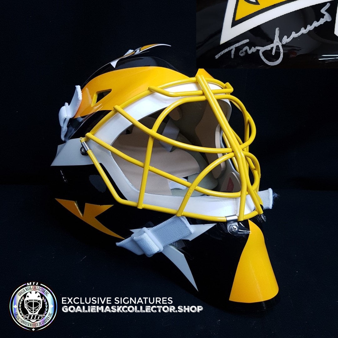 TOM BARRASSO SIGNED AUTOGRAPHED GOALIE MASK PITTSBURGH  1991-1992 STANLEY CUP Edition Ice Ready