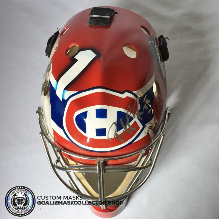 PATRICK ROY SIGNED "CANADIENS GREATEST GOALIES" 1/1 TRIBUTE GOALIE MASK