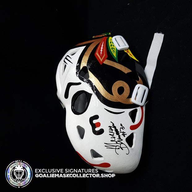 MURRAY BANNERMAN SIGNED AUTOGRAPHED GOALIE MASK CHICAGO AS EDITION