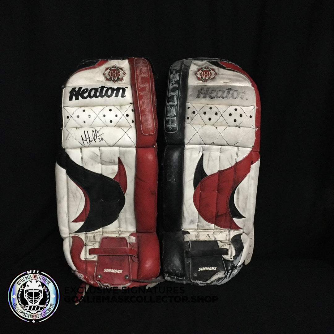 Martin Brodeur SIGNED Autographed  Heaton Helite IV Goalie Pads Glove Trapper Blocker Set Adult Senior Size 