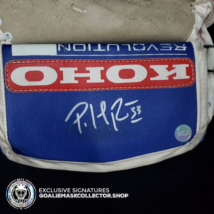PATRICK ROY 1993 SIGNED KOHO REVOLUTION GLOVE TRAPPER BLOCKER - NOT GAME USED BY ROY / USED MODELS